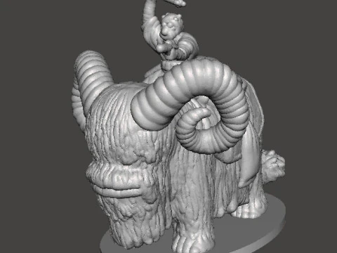 ESCALA DE 6MM SW TUSKEN NO CONJUNTO DE BANTHA MODELOS EM MINIATURA PARA JOGOS SCIFI &Eacute;PICOS Modelo de Impressão 3D