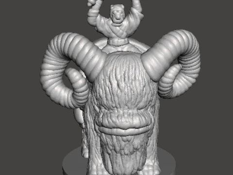 ESCALA DE 6MM SW TUSKEN NO CONJUNTO DE BANTHA MODELOS EM MINIATURA PARA JOGOS SCIFI &Eacute;PICOS Modelo de Impressão 3D