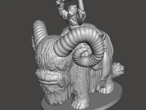 ESCALA DE 6MM SW TUSKEN NO CONJUNTO DE BANTHA MODELOS EM MINIATURA PARA JOGOS SCIFI &Eacute;PICOS Modelo de Impressão 3D