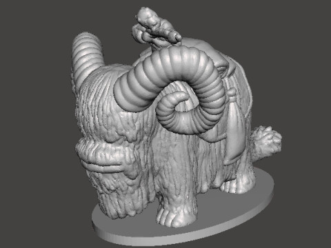 6MM SCALE SW TUSKEN ON BANTHA SET MINIATURE MODELS FOR SCIFI GAMES EPIC Model do druku 3D