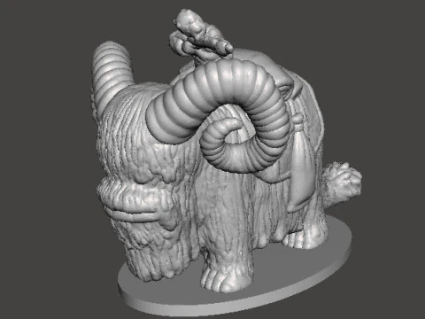 ESCALA DE 6MM SW TUSKEN NO CONJUNTO DE BANTHA MODELOS EM MINIATURA PARA JOGOS SCIFI &Eacute;PICOS Modelo de Impressão 3D