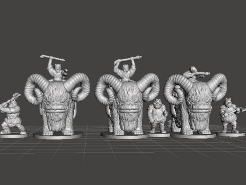 6MM SCALE SW TUSKEN ON BANTHA SET MINIATURE MODELS FOR SCIFI GAMES EPIC Model do druku 3D