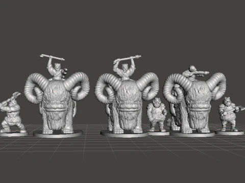 ESCALA DE 6MM SW TUSKEN NO CONJUNTO DE BANTHA MODELOS EM MINIATURA PARA JOGOS SCIFI &Eacute;PICOS Modelo de Impressão 3D