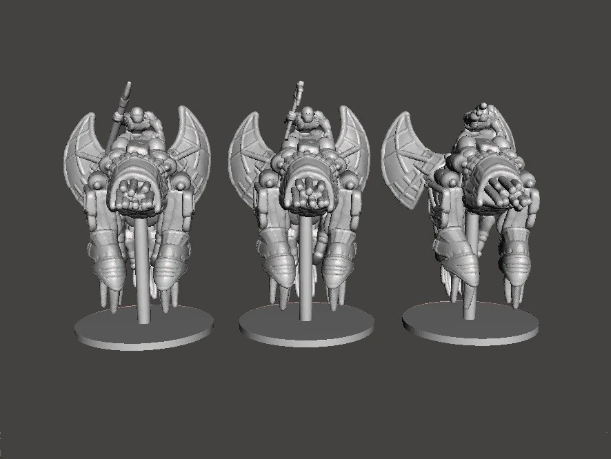 6MM SCALE SW MANDO WARRIORS ON BASILISK SET MINIATURE MODELS FOR SCIFI GAMES EPIC 3D Print Model .c4d .max .obj .3ds .fbx .stl .blend 