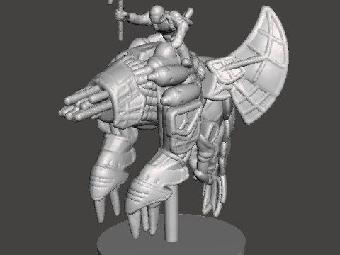 6MM SCALE SW MANDO WARRIORS ON BASILISK SET MINIATURE MODELS FOR SCIFI GAMES EPIC 3D 打印模型