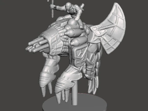 6MM SCALE SW MANDO WARRIORS ON BASILISK SET MINIATURE MODELS FOR SCIFI GAMES EPIC 3D Print Model