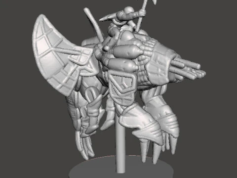 6MM SCALE SW MANDO WARRIORS ON BASILISK SET MINIATURE MODELS FOR SCIFI GAMES EPIC 3D Print Model