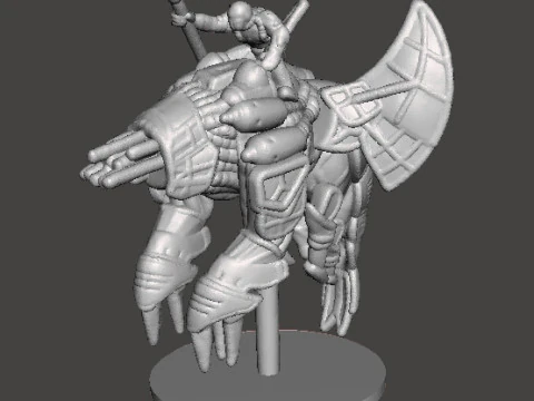 6MM SCALE SW MANDO WARRIORS ON BASILISK SET MINIATURE MODELS FOR SCIFI GAMES EPIC 3D Print Model