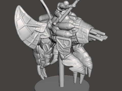6MM SCALE SW MANDO WARRIORS ON BASILISK SET MINIATURE MODELS FOR SCIFI GAMES EPIC 3D 打印模型