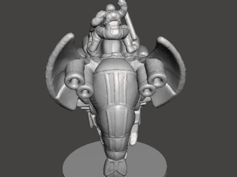 6MM SCALE SW MANDO WARRIORS ON BASILISK SET MINIATURE MODELS FOR SCIFI GAMES EPIC 3D Print Model