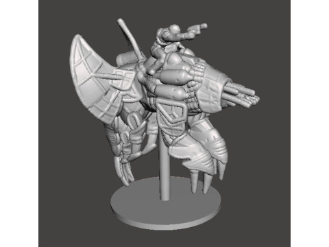 6MM SCALE SW MANDO WARRIORS ON BASILISK SET MINIATURE MODELS FOR SCIFI GAMES EPIC 3D 打印模型