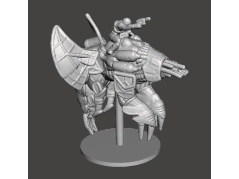 6MM SCALE SW MANDO WARRIORS ON BASILISK SET MINIATURE MODELS FOR SCIFI GAMES EPIC 3D Print Model
