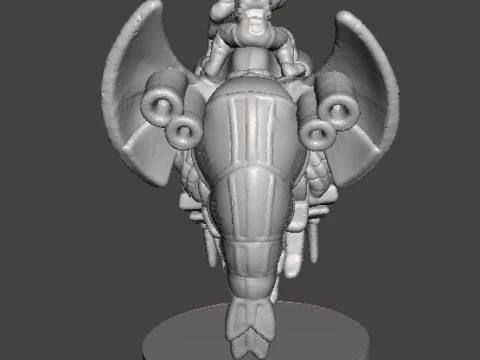 6MM SCALE SW MANDO WARRIORS ON BASILISK SET MINIATURE MODELS FOR SCIFI GAMES EPIC 3D Print Model