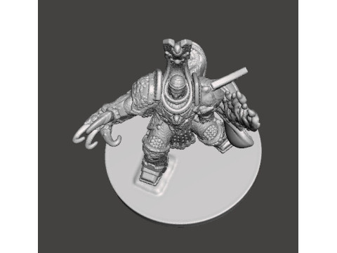 6MM SCALE SPACE MONARCH MINIATURE MODEL FOR SCIFI OR FANTASY GAMES 3D Baskı Modeli