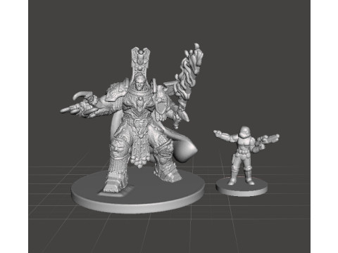6MM SCALE SPACE MONARCH MINIATURE MODEL FOR SCIFI OR FANTASY GAMES 3D Baskı Modeli