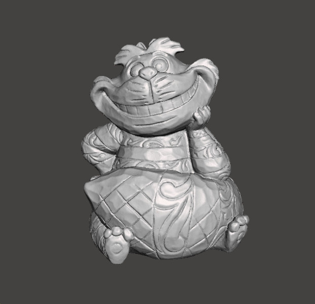 CHESHIRE CAT WOODEN SCULPTURE MODEL ANIMAL ORNAMENT 3D Print Model .c4d .max .obj .3ds .fbx .stl .blend 