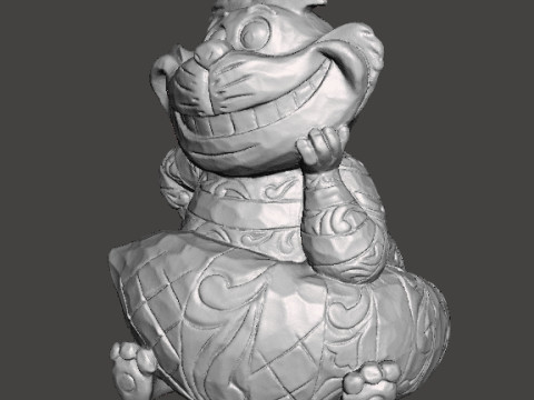 CHESHIRE CAT WOODEN SCULPTURE MODEL ANIMAL ORNAMENT 3D Print Model