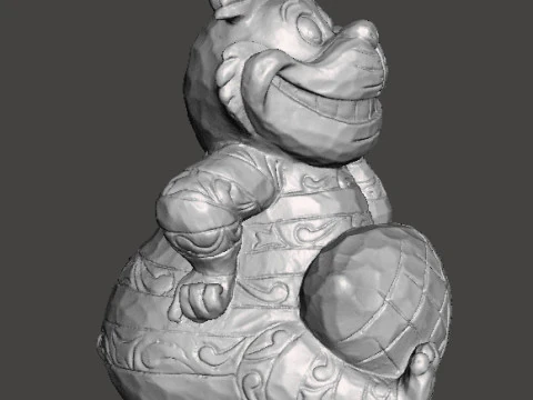 CHESHIRE CAT WOODEN SCULPTURE MODEL ANIMAL ORNAMENT 3D Print Model