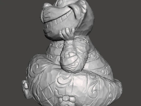 CHESHIRE CAT WOODEN SCULPTURE MODEL ANIMAL ORNAMENT 3D Print Model