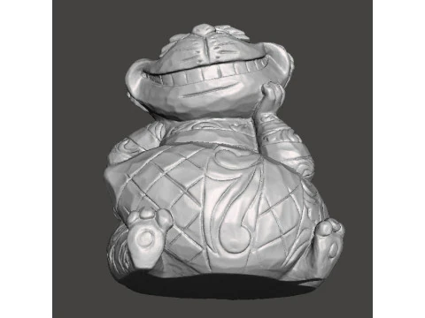 CHESHIRE CAT WOODEN SCULPTURE MODEL ANIMAL ORNAMENT 3D Print Model
