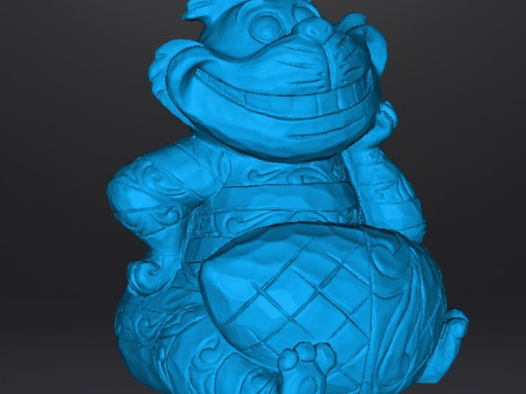 CHESHIRE CAT WOODEN SCULPTURE MODEL ANIMAL ORNAMENT 3D Print Model