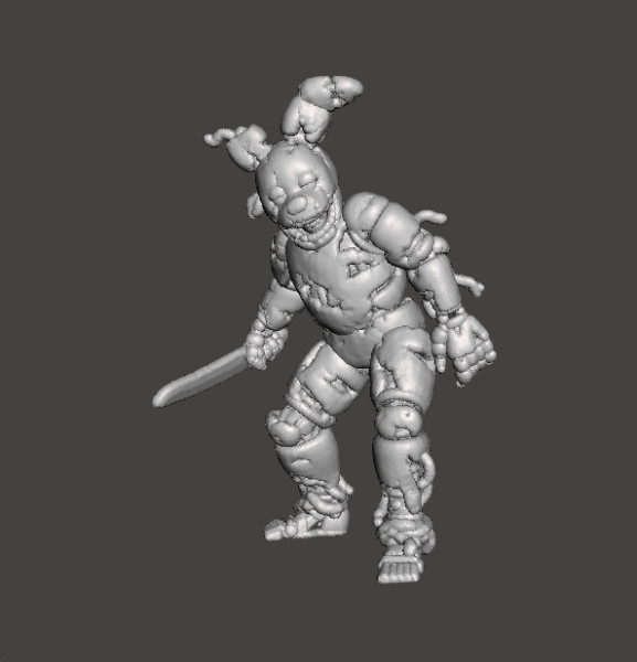 FNAF SPRINGTRAP MINIATURE MODEL HORROR FANTASY GAMES RPG DND 3D Druckmodell .c4d .max .obj .3ds .fbx .stl .blend