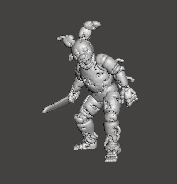 FNAF SPRINGTRAP MINIATURE MODEL HORROR FANTASY GAMES RPG DND 3D Print Model .c4d .max .obj .3ds .fbx .stl .blend 