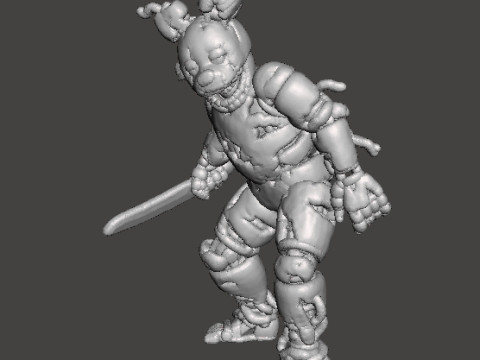 FNAF SPRINGTRAP MINIATURE MODEL HORROR FANTASY GAMES RPG DND 3D Druckmodell