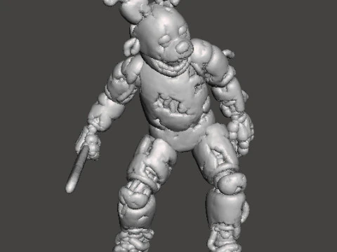 FNAF SPRINGTRAP MINIATURE MODEL HORROR FANTASY GAMES RPG DND 3D Print Model