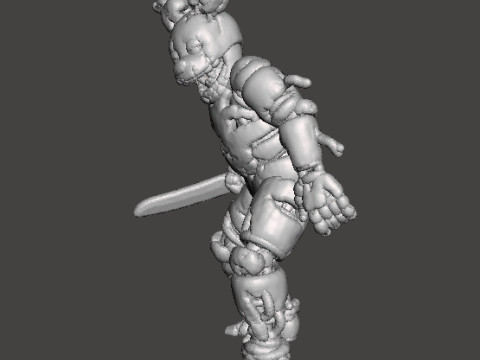 FNAF SPRINGTRAP MINIATURE MODEL HORROR FANTASY GAMES RPG DND 3D Druckmodell
