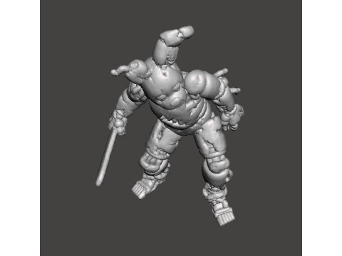 FNAF SPRINGTRAP MINIATURE MODEL HORROR FANTASY GAMES RPG DND 3D Druckmodell