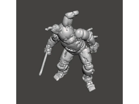FNAF SPRINGTRAP MINIATURE MODEL HORROR FANTASY GAMES RPG DND 3D Print Model