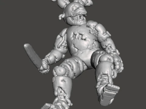 FNAF SPRINGTRAP MINIATURE MODEL HORROR FANTASY GAMES RPG DND 3D Print Model