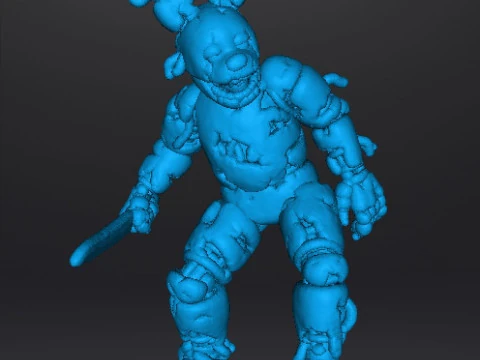 FNAF SPRINGTRAP MINIATURE MODEL HORROR FANTASY GAMES RPG DND 3D Print Model