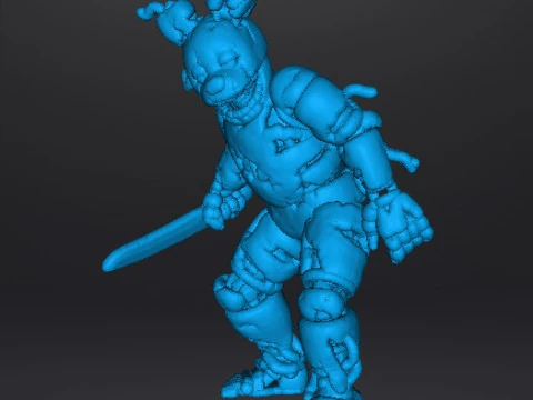 FNAF SPRINGTRAP MINIATURE MODEL HORROR FANTASY GAMES RPG DND 3D Print Model