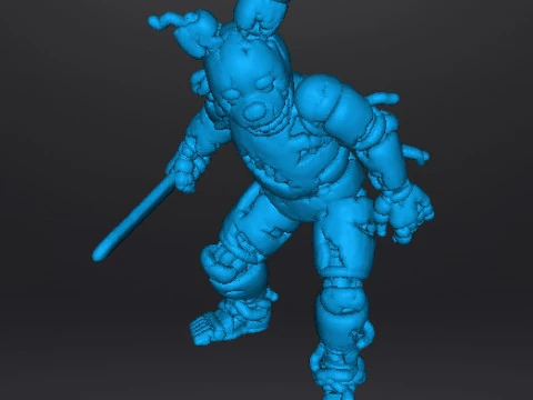 FNAF SPRINGTRAP MINIATURE MODEL HORROR FANTASY GAMES RPG DND 3D Print Model