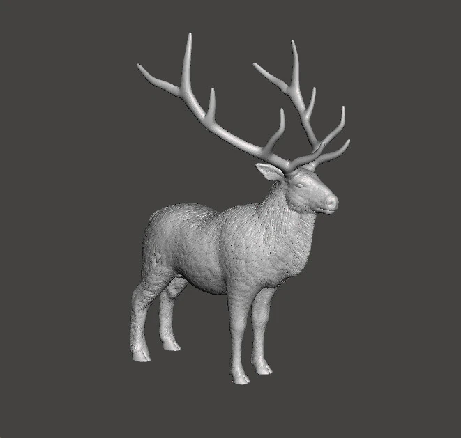 DEER STATUE ORNAMENT REALISTIC SCULPTURE FIGURE MODEL ANIMAL WILDLIFE 3D Print Model .c4d .max .obj .3ds .fbx .stl .blend 