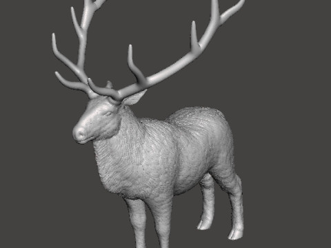 DEER STATUE ORNAMENT REALISTIC SCULPTURE FIGURE MODEL ANIMAL WILDLIFE 3D Принт Модель