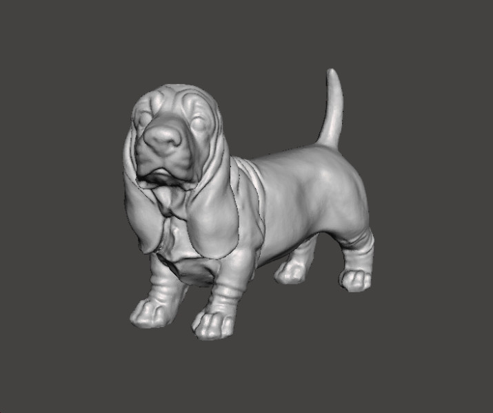DOG BASSET HOUND STATUE SCULPTURE FIGURE MODEL PET Model do druku 3D .c4d .max .obj .3ds .fbx .stl .blend 