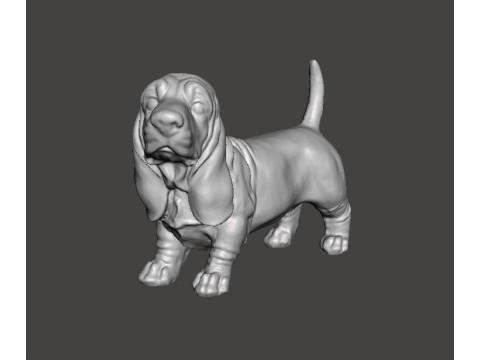 DOG BASSET HOUND STATUE SCULPTURE FIGURE MODEL PET 3D Принт Модель