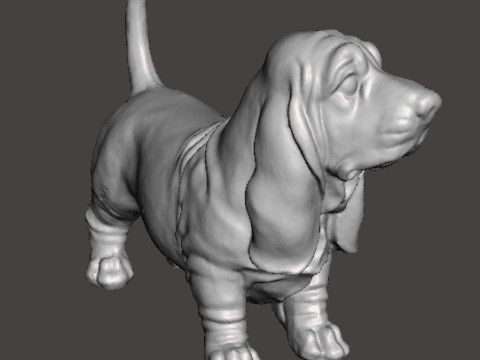 DOG BASSET HOUND STATUE SCULPTURE FIGURE MODEL PET Model do druku 3D