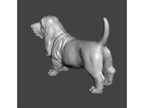 DOG BASSET HOUND STATUE SCULPTURE FIGURE MODEL PET Model do druku 3D