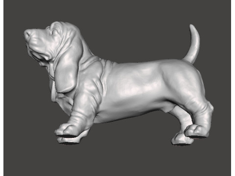 DOG BASSET HOUND STATUE SCULPTURE FIGURE MODEL PET Model do druku 3D
