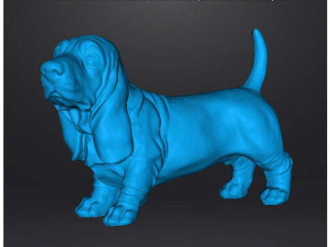 DOG BASSET HOUND STATUE SCULPTURE FIGURE MODEL PET Model do druku 3D