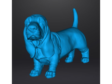 DOG BASSET HOUND STATUE SCULPTURE FIGURE MODEL PET Model do druku 3D