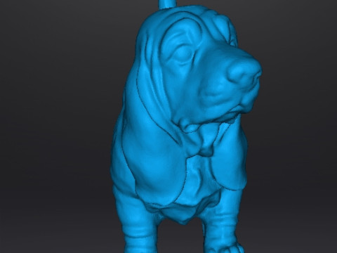 DOG BASSET HOUND STATUE SCULPTURE FIGURE MODEL PET Model do druku 3D