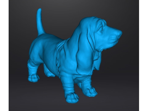 DOG BASSET HOUND STATUE SCULPTURE FIGURE MODEL PET Model do druku 3D