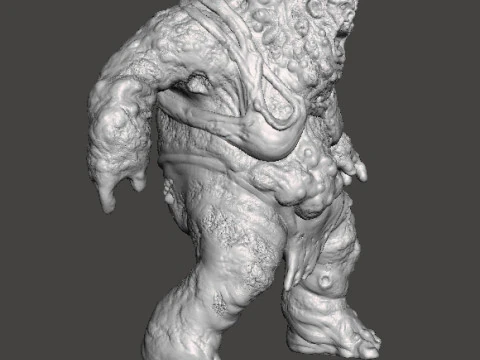 FEMALE TANK ABOMINATION ZOMBIE MINIATURE MODEL FIGURE FOR FANTASY OR HORROR GAMES RPG DND 3D Print Model