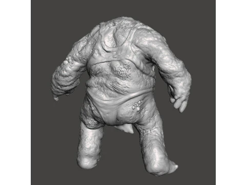 FEMALE TANK ABOMINATION ZOMBIE MINIATURE MODEL FIGURE FOR FANTASY OR HORROR GAMES RPG DND 3D Print Model