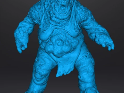 FEMALE TANK ABOMINATION ZOMBIE MINIATURE MODEL FIGURE FOR FANTASY OR HORROR GAMES RPG DND 3D Print Model
